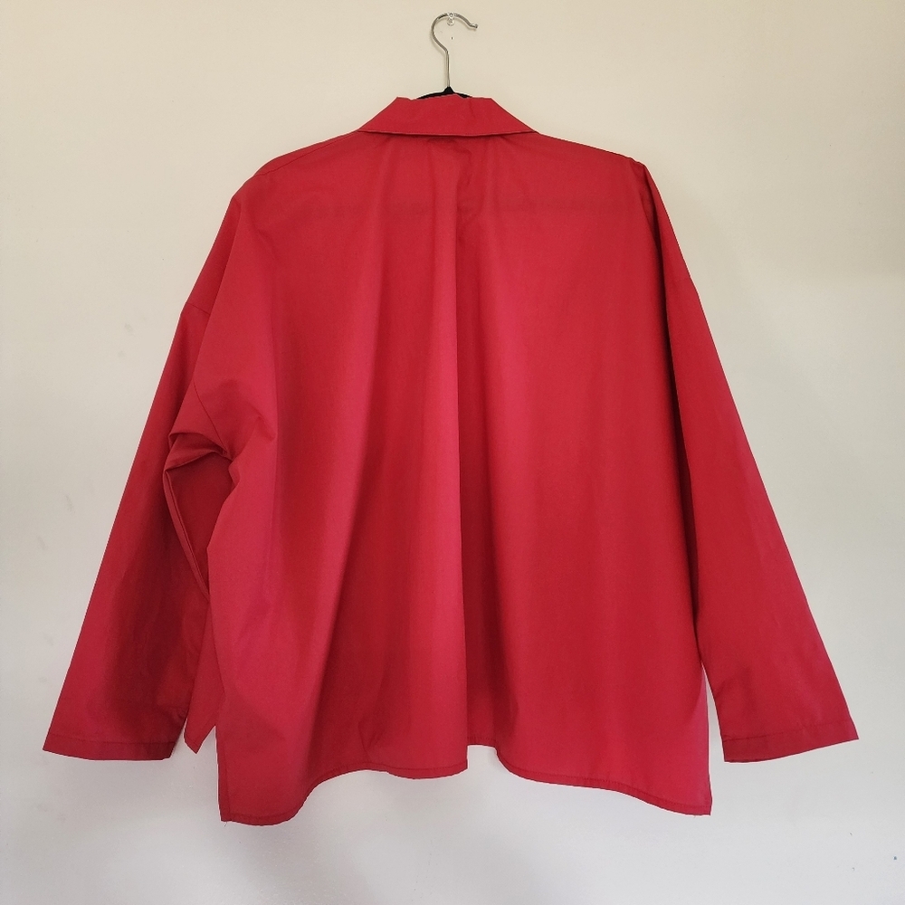 PLANET Signature Lagenlook Cotton Shirt Botton Down Oversized Fit Size One Size - Picture 9 of 12